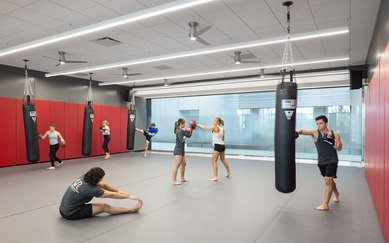 San Diego State University Interior Boxing Aztec Recreation Center Higher Education Architecture