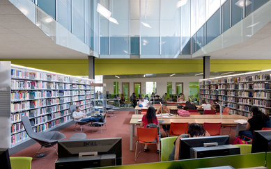 Gateway Community College Library Interior Higher Education
